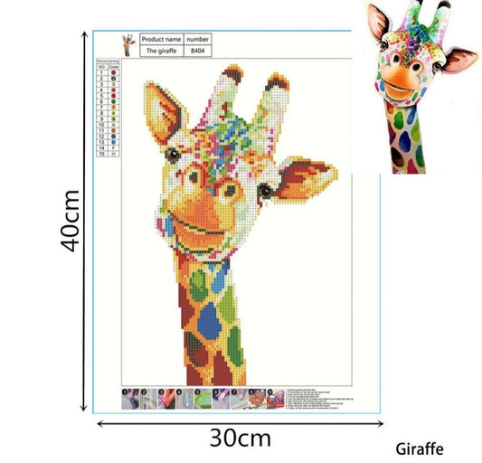 Full Drill 5D Diamond Painting Kit Giraffe