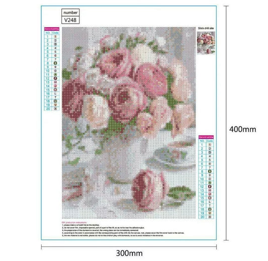 5D Full Drill Diamond Painting Rose Flower Kit