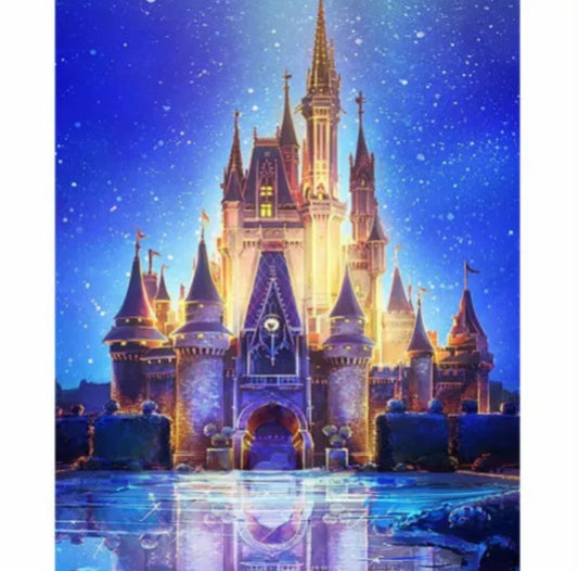 5D Full Diamond Painting Kit Cartoon Disney Castle 40cm