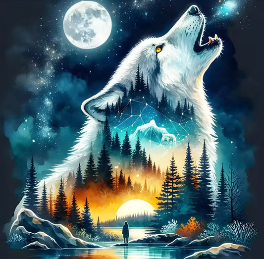 5D Diamond Painting Kits,for Adults Full Drill, DIY wolf