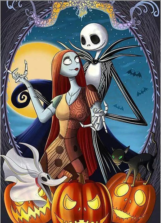 5D Jack Sally Skull Diamond Painting Full Drill DIY Kits