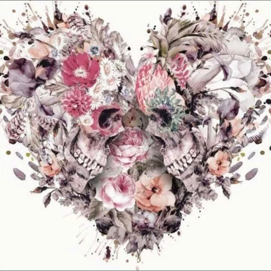 Skull Love Full Drills 5D Diamond Painting Art