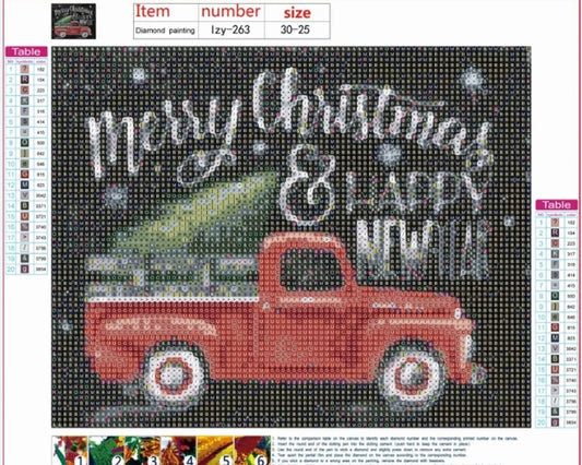 5D Christmas Car Diamond Painting Full Drill DIY Kits