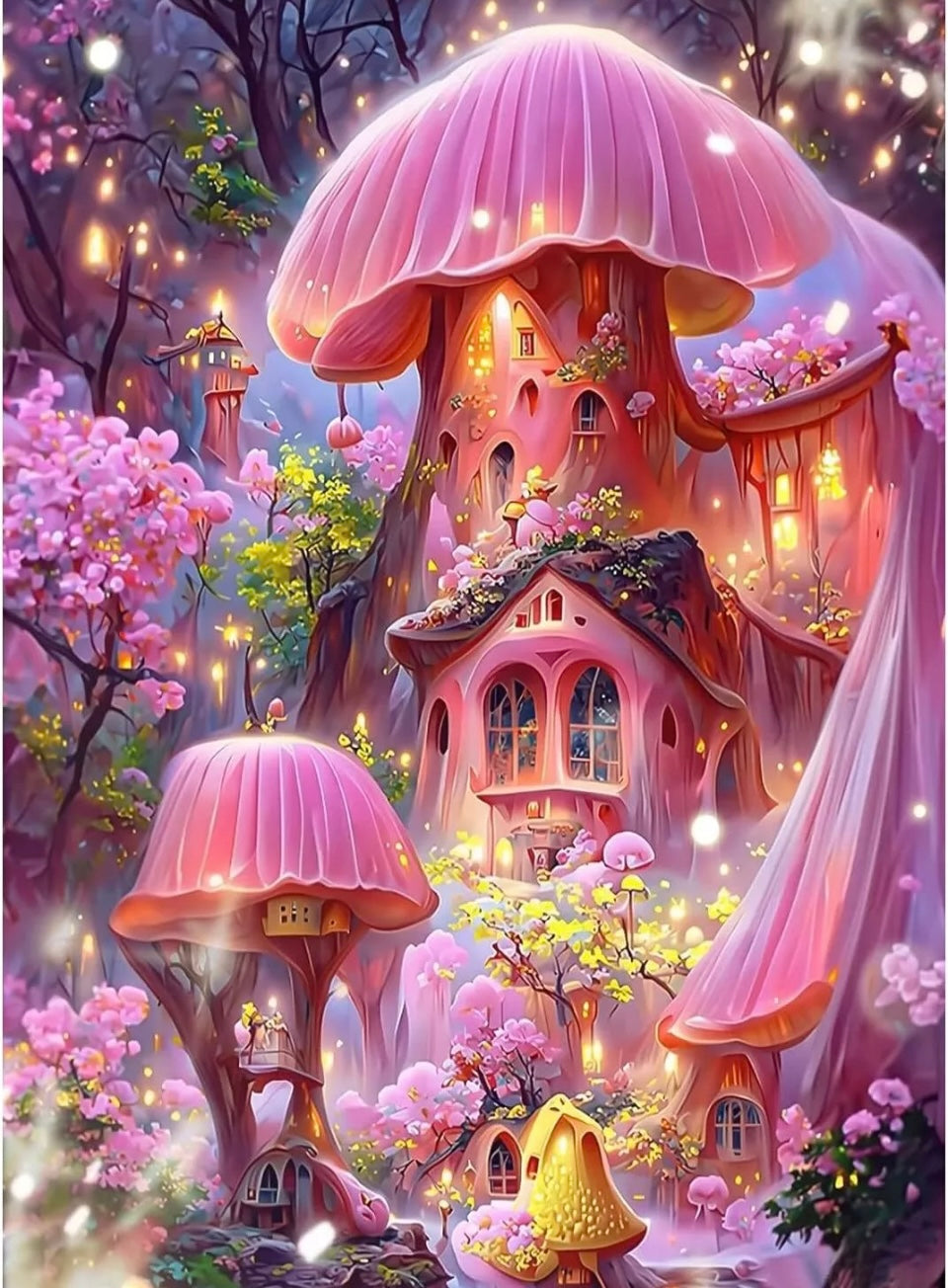 5D Diamond Painting Kits,for Adults Full Drill, DIY mushroom diamond