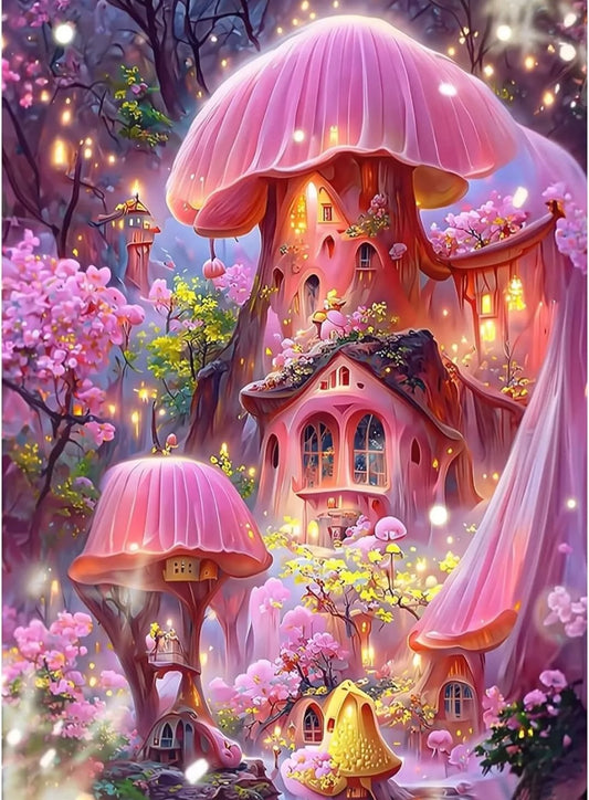 5D Diamond Painting Kits,for Adults Full Drill, DIY mushroom diamond