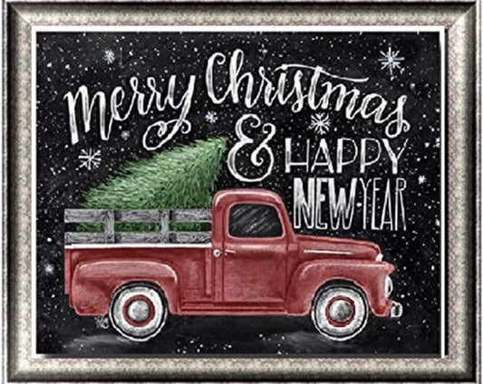 5D Christmas Car Diamond Painting Full Drill DIY Kits