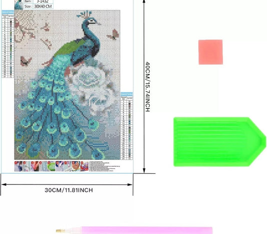 Peacock 5D Diamond Painting Full Drill DIY Kits