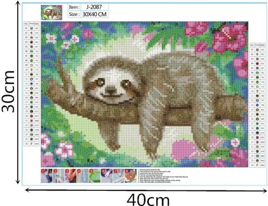 5D Sloth Diamond Painting Full Drill DIY Kit