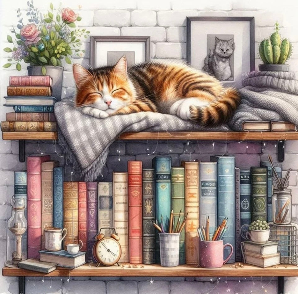 Diamond Painting Kits for Adults, 5D DIY Cat Diamond Art Kits for Beginners